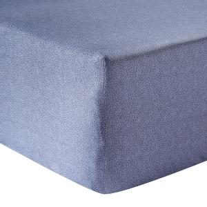 Drap housse satin bleu clair 140x190 cm