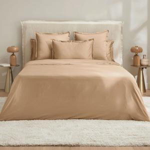 Drap housse satin bronze 140x200 cm