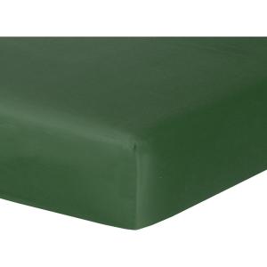 Drap housse satin de coton vert sauge 160x200x30