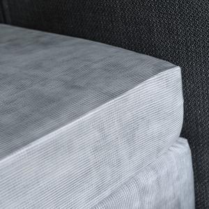 Drap housse satin gris clair 90x190 cm
