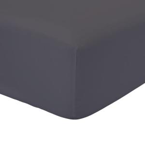 Drap housse uni  90x200 cm Gris anthracite