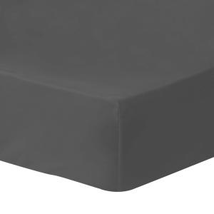 Drap-housse uni en coton Anthracite