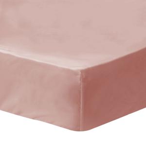 Drap-housse uni en coton lavé Nude