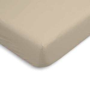 Drap Housse uni en percale de coton lin 140x190cm