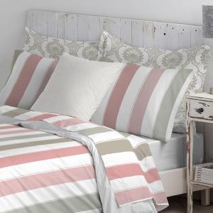 Drap plat 100% coton 210x270 cm rose