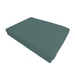 Drap plat 2 personnes  270x300 cm satin de coton céladon
