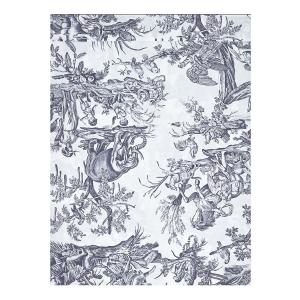 Drap plat coton bleu foncé 240x295 cm
