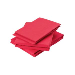 Drap plat en coton lavé coton rouge  x