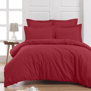Drap plat en percale de coton  cardinal 270x300 cm
