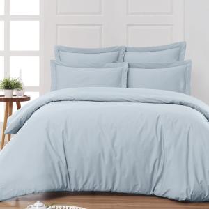 Drap plat en percale de coton  nuage 180x290 cm