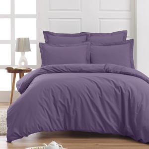 Drap plat en percale de coton  pourpre 270x300cm