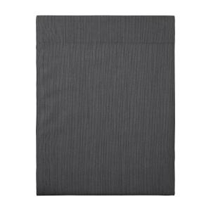 Drap plat fines rayures en bambou gris carbone 240 x 300