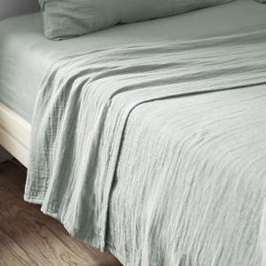 Drap plat gaze de coton unie 240x300 cm