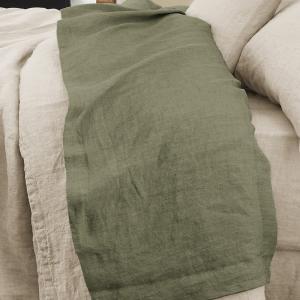 Drap plat lin français unie 240x300 cm