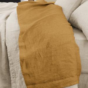 Drap plat lin français unie 270x300 cm
