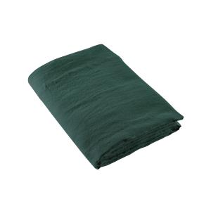 Drap plat lin vert sapin 240x310 cm