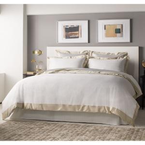 Drap plat luxe en Satin de coton Blanc 270x310 cm