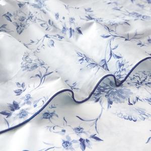 Drap plat percale bleu clair 270x295 cm