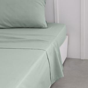 Drap plat pour lit 2 personnes uni  180x290 cm Vert