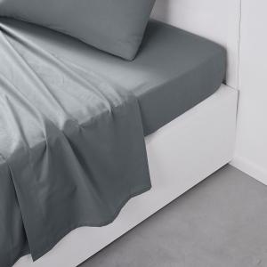 Drap plat pour lit 2 personnes uni ESSENTIAL