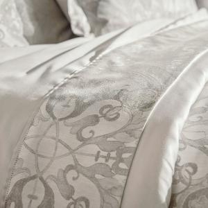 Drap plat satin gris clair 240x295 cm