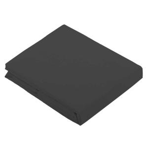 Drap plat uni en 100 % coton coton carbone 290 x 180