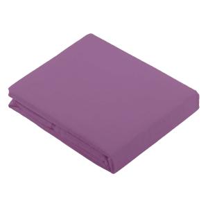 Drap plat uni en 100 % coton coton violet parme  x