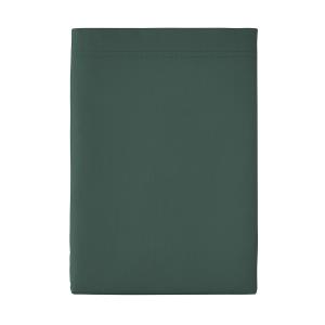 Drap plat uni en percale de coton vert forêt 240x300