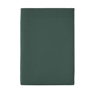 Drap plat uni en percale de coton vert forêt 270x300