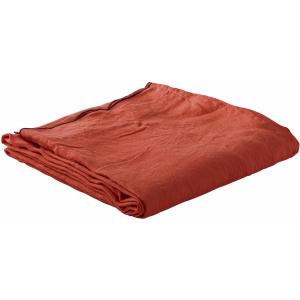 Draps plat lin lave rouge 240x300 cm