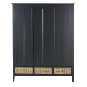 Dressing 3 portes 3 tiroirs gris anthracite