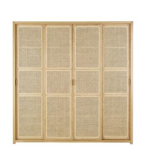 Dressing 4 portes en rotin