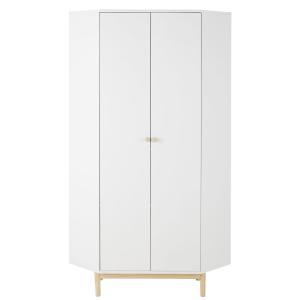 Dressing d'angle 2 portes battantes blanc