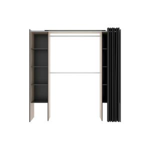 Dressing effet bois gris anthracite
