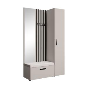 Dressing lamelles   armoire haute, cachemire beige, 121x203