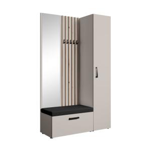 Dressing lamelles   armoire haute, cachemire noir, 121x203