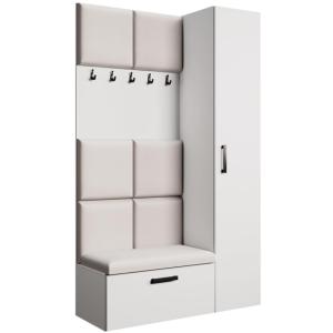 Dressing panneaux rembourrés, blanc beige, 121x203