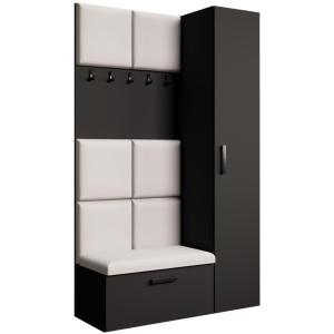 Dressing panneaux rembourrés, noir beige, 121x203