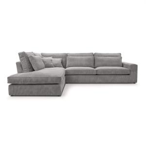 Ecksofa Mini L-form, Grau