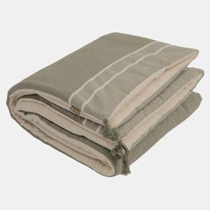 Edredon coton vert olive 90x190