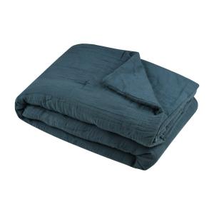 Édredon en gaze de coton 125x150 cm pétrole