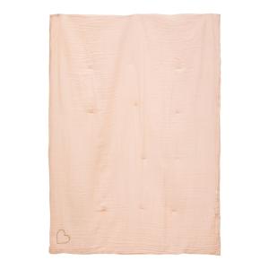 Edredon en gaze de coton rose clair 100x140 cm