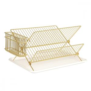 Egouttoir dish rack en métal doré