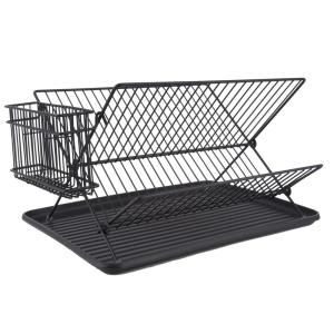 Egouttoir dish rack en métal noir