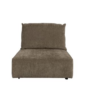 Élément de canapé 1 place en tissu vert