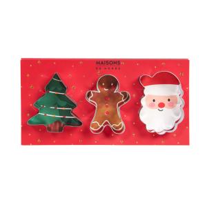 Emporte-pièces sapin, Père Noël et bonhomme de pain d'épice…