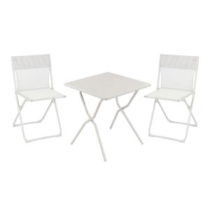 Ensemble 1 table, 2 chaises pliantes ultra-compactes en aci…