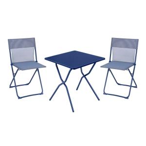 Ensemble 1 table, 2 chaises pliantes ultra-compactes en aci…