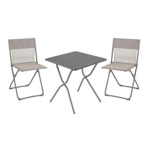 Ensemble 1 table, 2 chaises pliantes ultra-compactes en aci…