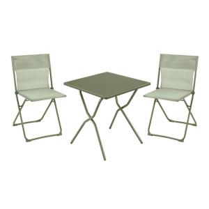 Ensemble 1 table, 2 chaises pliantes ultra-compactes en aci…
